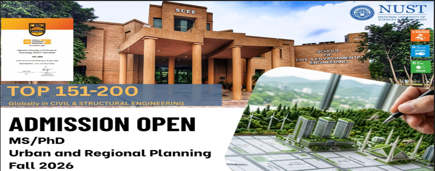 ADMISSION OPEN – MS / PhD in Urban and Regional Planning (Fall 2026)